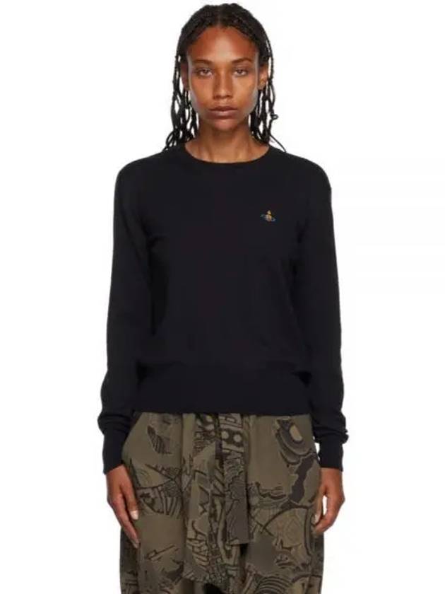 ORB Embroid Logo Knit Top Black - VIVIENNE WESTWOOD - BALAAN 2