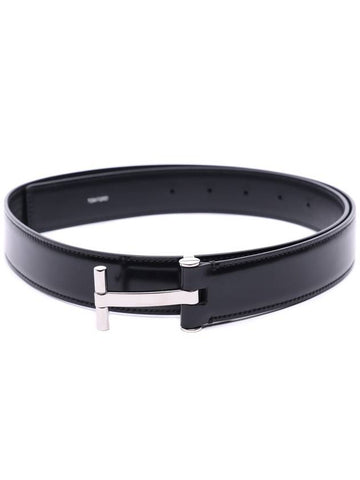 Men's T Logo Icon Belt TB131P_CT9_BLK_21S - TOM FORD - BALAAN 1