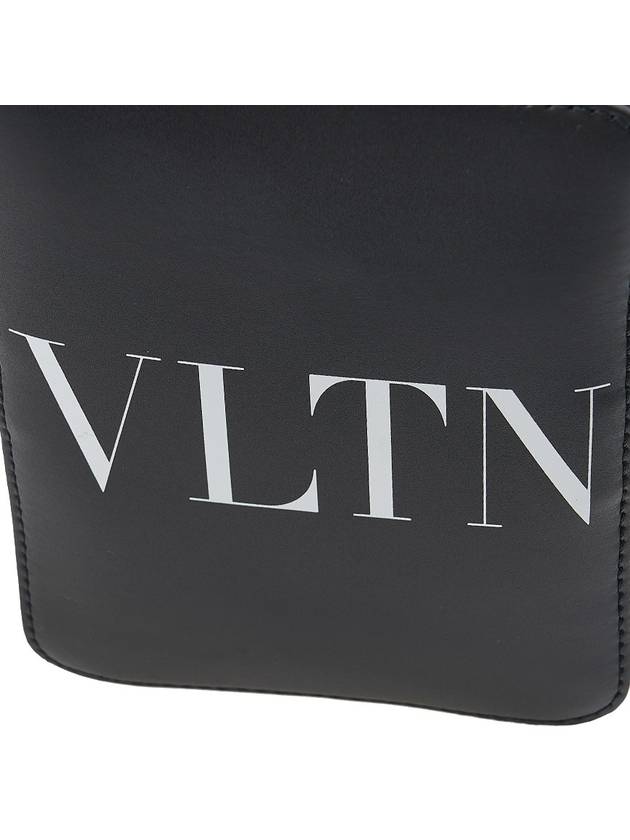 logo zipper calfskin cross bag black - VALENTINO - BALAAN 7