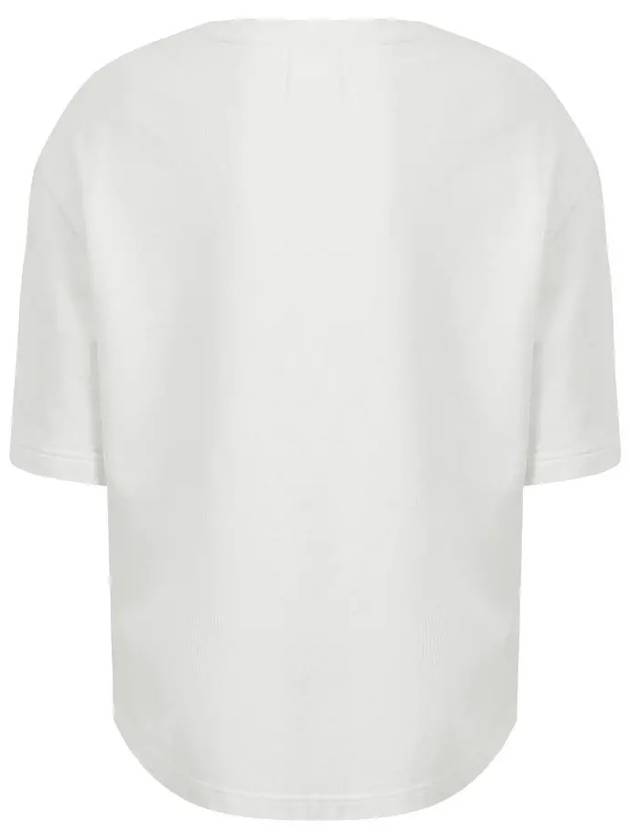 Mona Logo Print Short Sleeve T-Shirt White - ISABEL MARANT - BALAAN 4