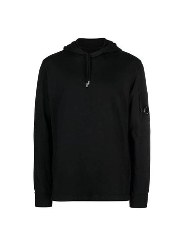 Men's Lens Wappen Fleece Hoodie Black - CP COMPANY - BALAAN 1