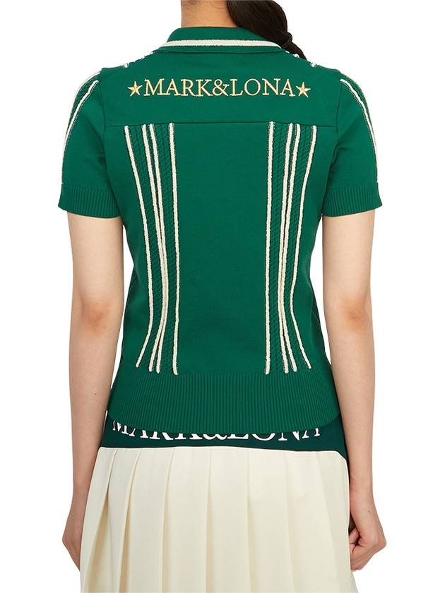 Golf Wear Women s Collar Short Sleeve Knit MLW 4A AB02 GREEN - MARK & LONA - BALAAN 3