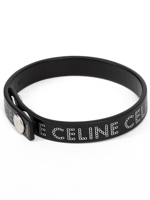 Monochroms Stud Bracelet Black - CELINE - BALAAN 3