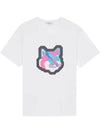 Pixel Fox Head Classic Cotton Short Sleeve T-Shirt White - MAISON KITSUNE - BALAAN 1