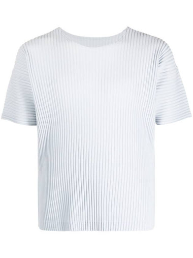 Pleated Short Sleeve T-Shirt White - ISSEY MIYAKE - BALAAN 1