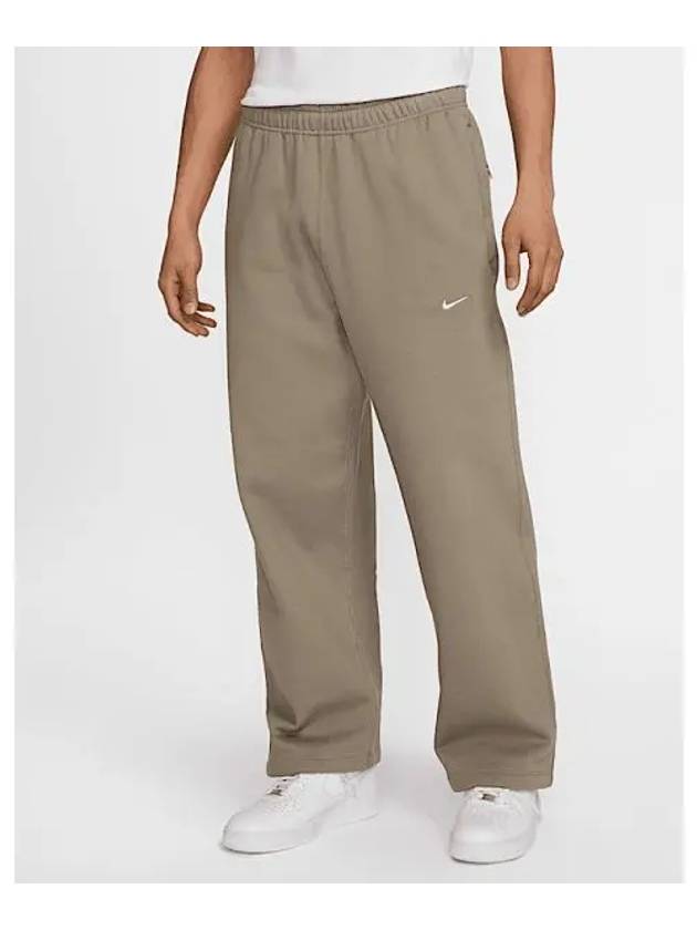 Sportswear Swoosh Open Hem Fleece Track Pants Light Army - NIKE - BALAAN 2