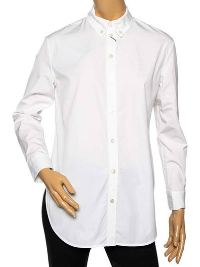 Guan Check Point Long Sleeve Shirt Optic White - BURBERRY - BALAAN 2