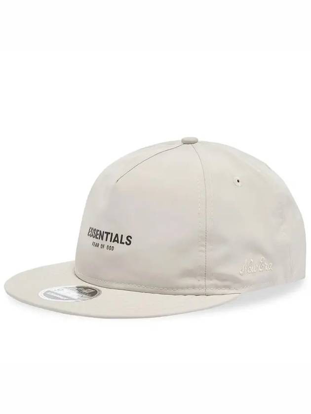 X New Era Front Logo Print Shell Cap Hat Cream - FEAR OF GOD ESSENTIALS - BALAAN 1