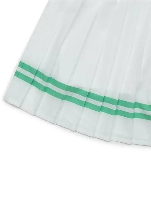 Women's Classic Logo Pleated Skirt White - SPORTY & RICH - BALAAN 5