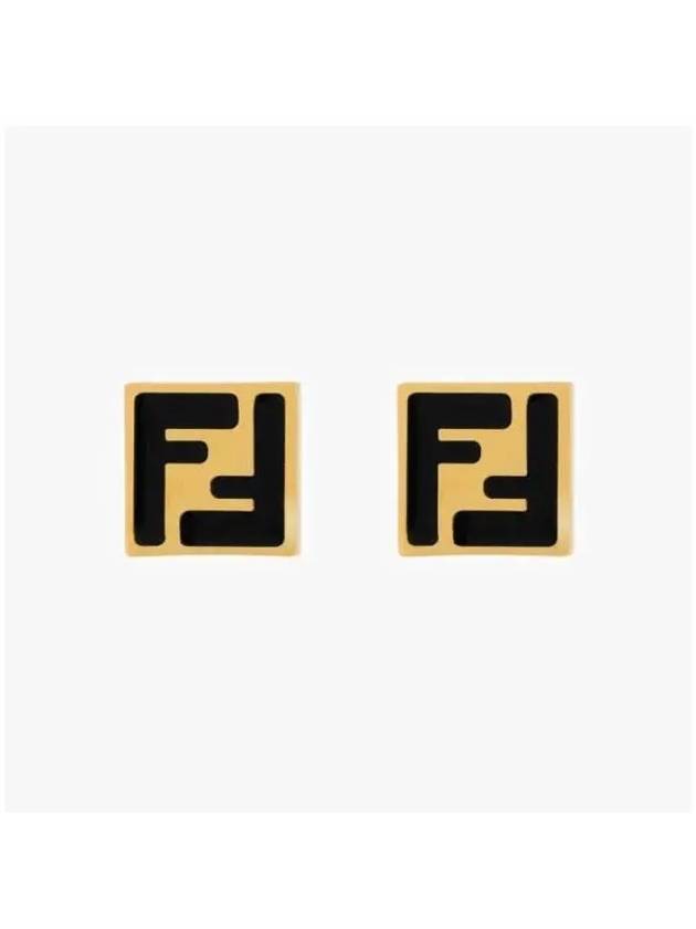 Logo Forever Earrings Gold - FENDI - BALAAN 3