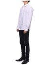 Men's Heart Embroidered Logo Long Sleeve Shirt White - AMI - BALAAN 5