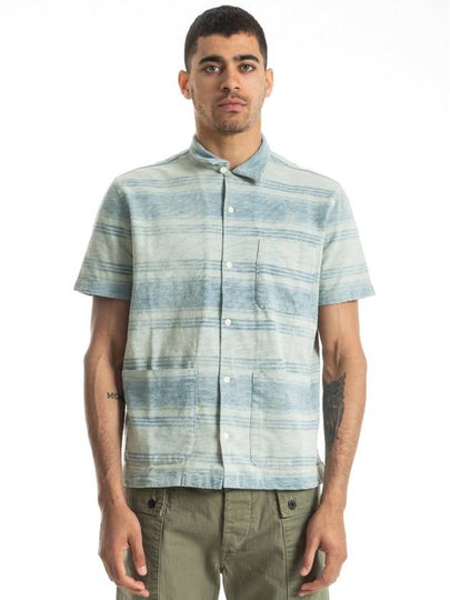 Indigo Striped Jersey Short Sleeves Shirt Blue - POLO RALPH LAUREN - BALAAN 2