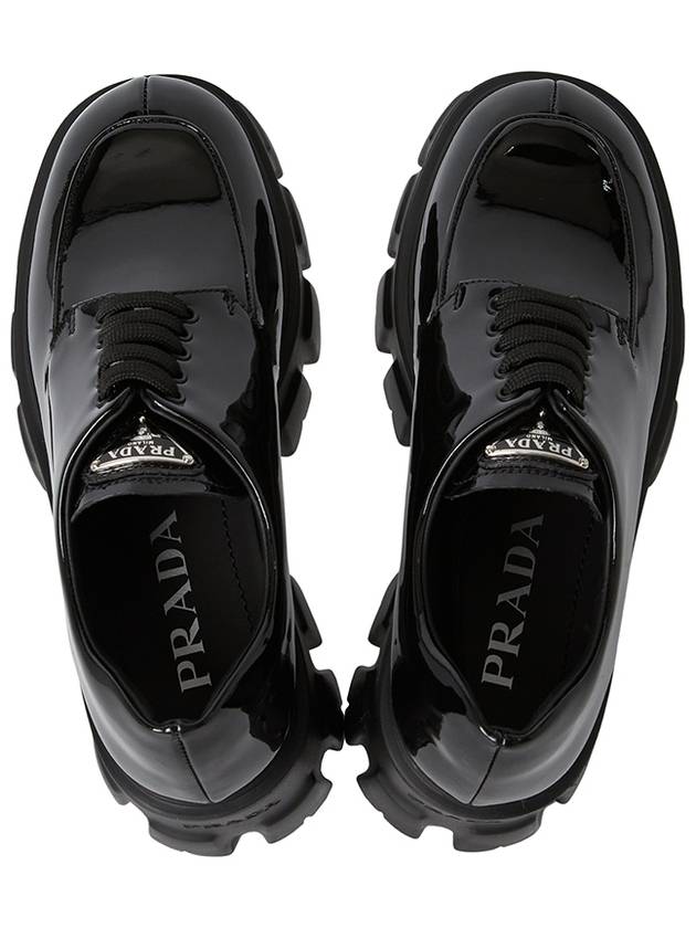 Monolith Brushed Leather Derby Black - PRADA - BALAAN 3