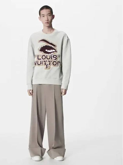 Embroidered Cotton Sweatshirt Green - LOUIS VUITTON - BALAAN 2