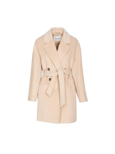 Pila Belt Cashmere Wool Double Coat Beige - MAX MARA - BALAAN 2