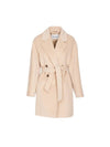 Pila Belt Cashmere Wool Double Coat Beige - MAX MARA - BALAAN 1