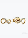 Sparkling Infinity Stud Earrings Gold - PANDORA - BALAAN 2