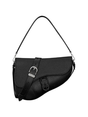 Saddle Twin Shoulder Bag Black - DIOR - BALAAN 1