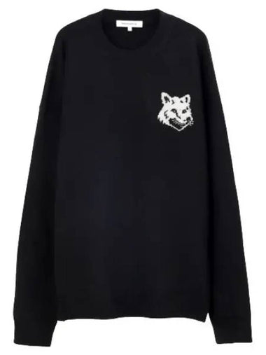 Knit Foxhead Intarsia Comfort Jumper - MAISON KITSUNE - BALAAN 1