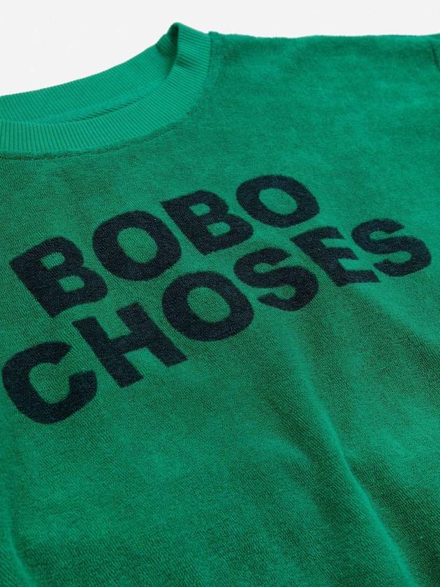 Iconic children s sweatshirt Bobo green terry B324EC014 - BOBO CHOSES - BALAAN 2