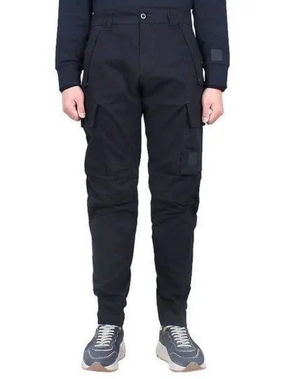 Men's Metropolis Stretch Satin Cargo Straight Pants Navy - CP COMPANY - BALAAN 2