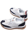 Tech Runner Quilted Low Top Sneakers White Navy - THOM BROWNE - BALAAN 7