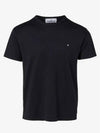 Men's Embroidered Logo Short Sleeve T-Shirt Black - STONE ISLAND - BALAAN 3