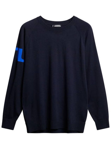 Men's Gusten Knit Sweater Navy - J.LINDEBERG - BALAAN 1