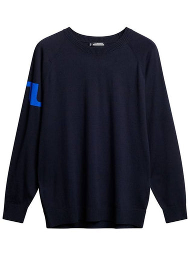 Men's Gusten Knit Sweater Navy - J.LINDEBERG - BALAAN 1