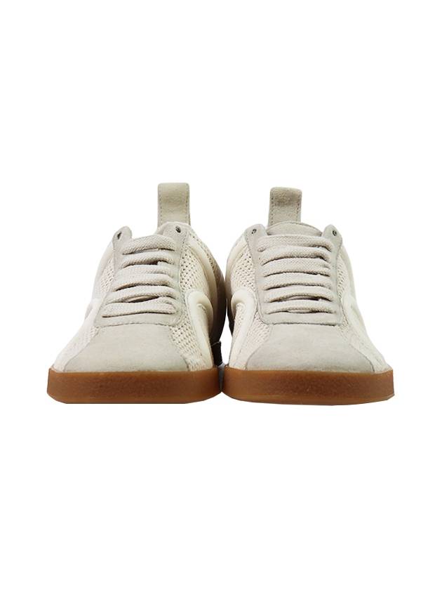 Women's Mesh Low-Top Sneakers Ivory - TOTEME - BALAAN 3