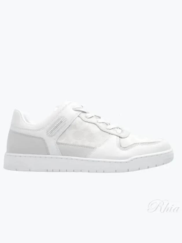 C201 Signature Canvas Low Top Sneakers White - COACH - BALAAN 2