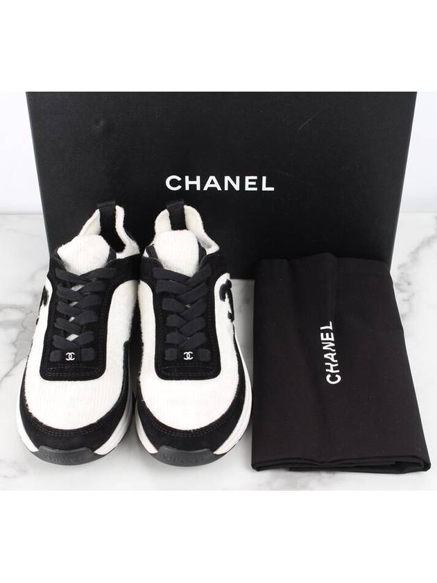 CC logo fabric suede sneakers 36 5 235 - CHANEL - BALAAN 2