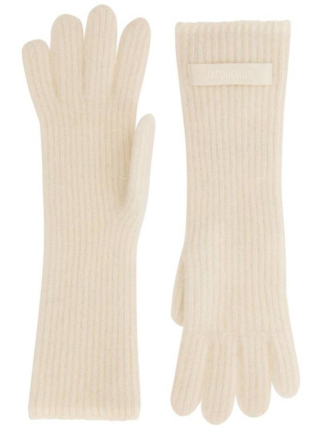 The Gros Grain Gloves Off White - JACQUEMUS - BALAAN 3