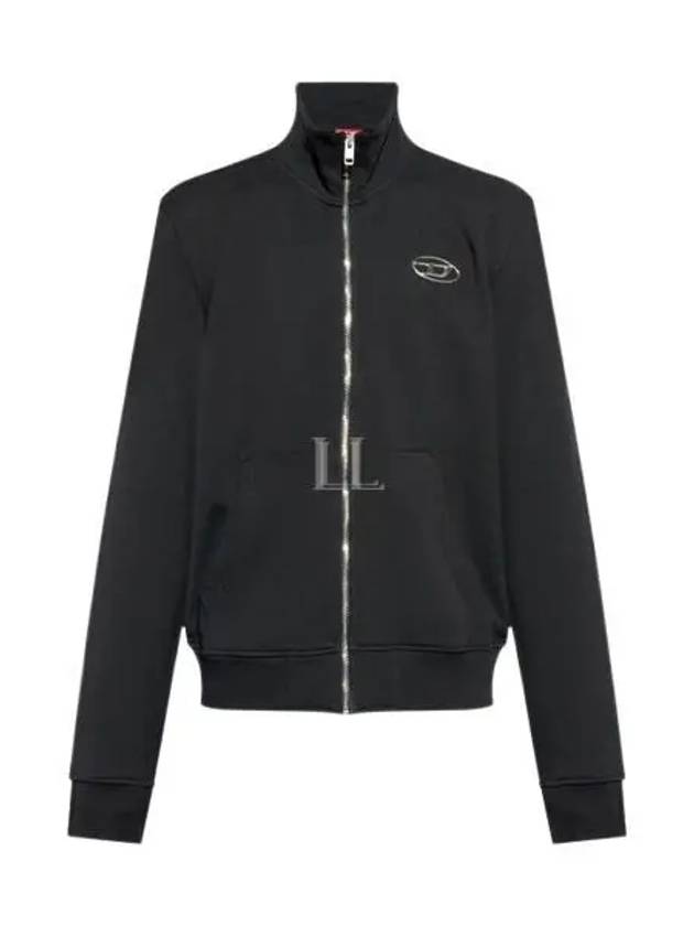 S Ginni Zip OD High Neck Zip-Up Jacket Black - DIESEL - BALAAN 2