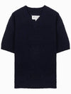 V-Neck Knit Top Navy - MAISON MARGIELA - BALAAN 1