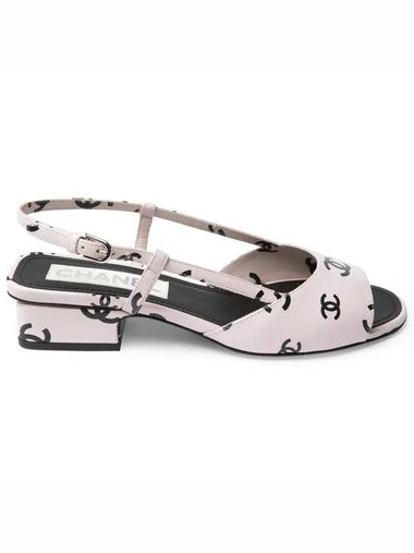 CC logo printed lambskin sandals G38976 - CHANEL - BALAAN 1