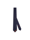 Double G Horsebit Jacquard Slim Silk Necktie Midnight Blue - GUCCI - BALAAN 1