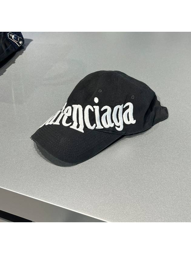 diagonal logo ball cap black - BALENCIAGA - BALAAN 4