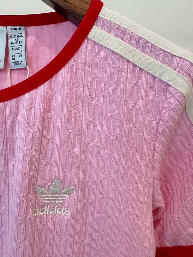 70S Knit Top IK7845 Pink WOMENS - ADIDAS - BALAAN 4