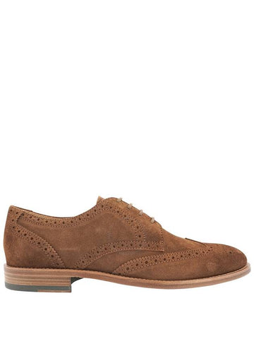 Tods Men's Walnut Light Wingtip Perforated Lace Ups Derby Brand Size 7 US Size 8 - TOD'S - BALAAN 1