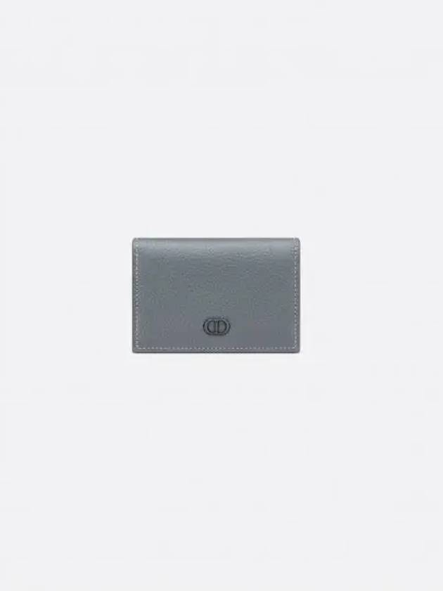 CD Icon Business Grained Calfskin Card Holder Deep Grey - DIOR - BALAAN 2