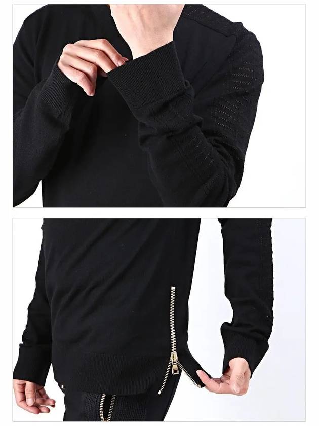 Side zipper wool knitwear S7H6009?M019?176 - BALMAIN - BALAAN 5