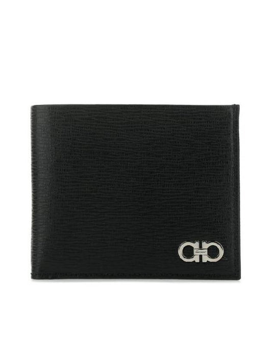 Gancini Half Wallet Black - SALVATORE FERRAGAMO - BALAAN 2