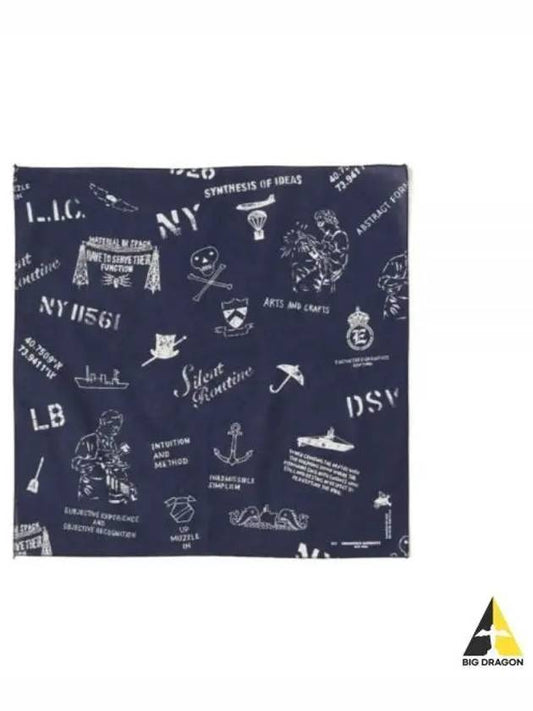 Printed Bandana A Navy NY 24S1H036 OR475 BD008D - ENGINEERED GARMENTS - BALAAN 1