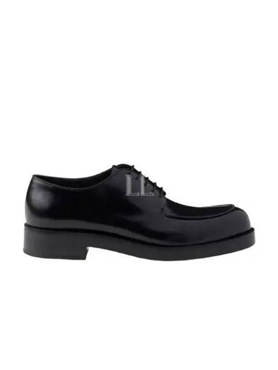 Brushed Leather Derby Black - PRADA - BALAAN 2