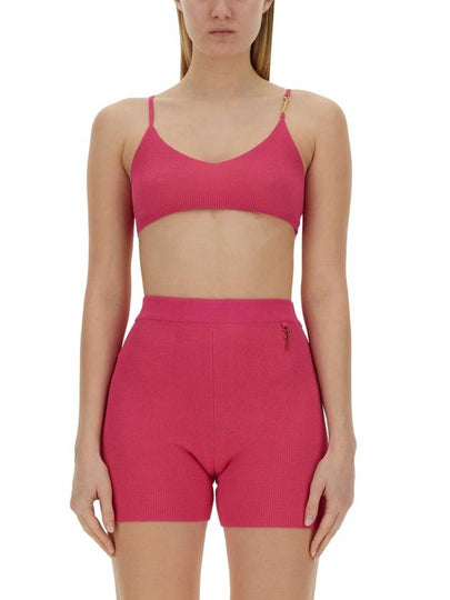 Le Bandeau Pralu Logo Knit Bra Pink - JACQUEMUS - BALAAN 2