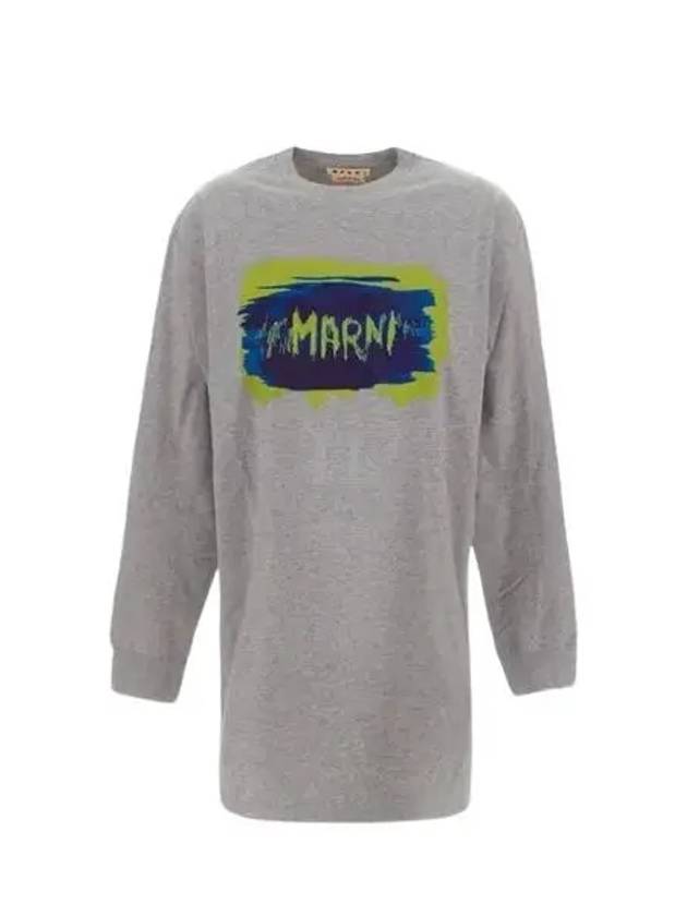 Logo Long Sleeve T-Shirt Grey - MARNI - BALAAN 2