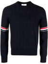 Wool Relaxed Pullover Knit Top Navy - THOM BROWNE - BALAAN 2