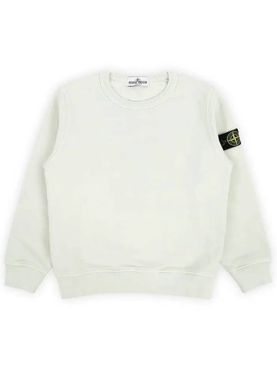 Kids Wappen Patch Organic Cotton Fleece Sweatshirt Light Grey - STONE ISLAND - BALAAN 2