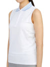 Women's Pleated Collar Sleeveless PK Shirt White - G/FORE - BALAAN 3